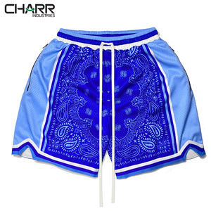 Pantalones cortos de baloncesto transpirables y ligeros para hombre, Shorts de malla con cordón, diseño personalizado - Product Image 5
