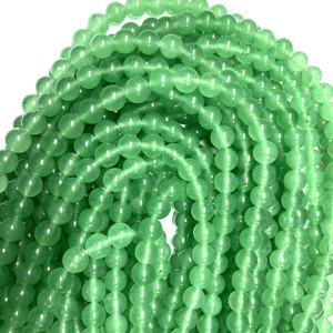 ลูกปัดหยกควอตซ์สีเขียวธรรมชาติขนาด 8 มม. คุณภาพสูง ขายส่ง พร้อมใบรับรอง IGI ราคาโรงงานแฟชั่นชานแนล - Product Image 2