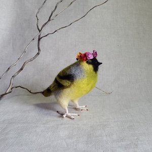 Handgemaakte Milieuvriendelijke Vilten Wollen Vogels Ambachtelijk Vervaardigde Aviaire Sculpturen Voor Unieke Huisdecoratie Doordacht Knuffelspeelgoed - Product Image 4
