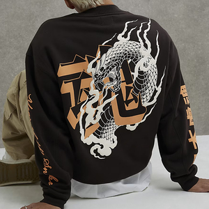 Sudadera Extra Grande para Hombre, 100% Algodón, Felpa, Invierno, con Estampado Digital - Product Image 2