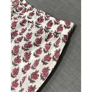 กางเกงขาสั้นผ้าฝ้ายพิมพ์ลายบล็อก - ผ้าฝ้าย 100% เอวกลาง ระบายอากาศได้ดี ไซส์ใหญ่ พร้อมลายตกแต่ง - Product Image 1
