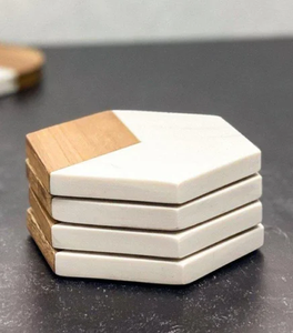 Best Designer Wood & <b>Marble</b> <b>Coaster</b>-High Quality Crafts Eco-Friendly Reusable Handmade Custom Square Shape with Logo Accepted - Product Image 4