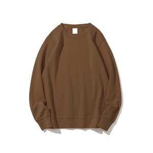 Unisex <b>Pink</b> Crewneck Sweatshirt 100% Cotton Regular Fit Knitted Casual Pullover Solid Color Long Sleeve Autumn Wear - Product Image 5