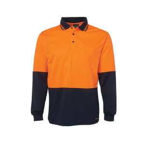 เสื้อโปโลแขนยาวสะท้อนแสงสีส้มปรับแต่งได้เพื่อความปลอดภัยมีงานเรืองแสงและคุณสมบัติสะท้อนแสง - Product Image 5