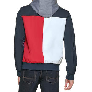 Custom Color <b>Canvas</b> Bomber <b>Jacket</b> for <b>Men</b> High Street Style Winter Windbreaker Hood Front Logo OEM Service Waterproof Reversible - Product Image 2