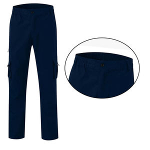 Purple Men's Polyester <b>Cargo</b> <b>Work</b> <b>Pants</b> CE Certified Breathable Holster Pockets Drawstring Waist Cuffed Ankles Needle Detection - Product Image 2