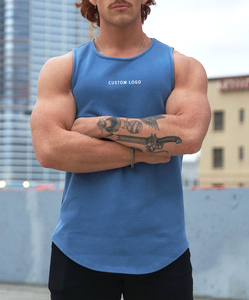 OEM Logo personnalisé en gros hommes gym stringer débardeurs muscle sec débardeur fit corset blanc fitness débardeur - Product Image 4