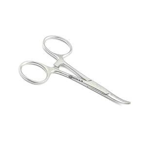 Instrumento avanzado de tijeras y fórceps quirúrgicos, fórceps hemostáticos curvos con abrazaderas de bloqueo manual, Material de acero inoxidable - Product Image 1