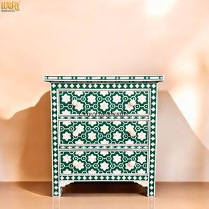 Gabinete de 7 cajones con incrustaciones de hueso real de diseño moderno para muebles de GM Impex para el hogar o la escuela con incrustaciones de hueso para comedor - Product Image 6