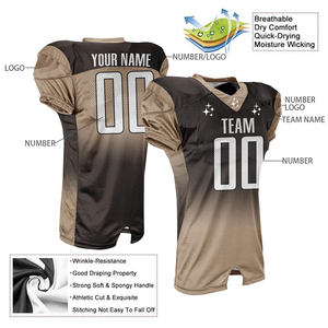 Uniforme de Fútbol Americano de Manga Corta de Lujo, Jersey con Logotipo Personalizado, Tejido Transpirable, Resistente a las Arrugas, Venta al Por Mayor - Product Image 6