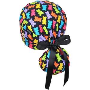 Gorro con estampado personalizable, corbata con cordón, ajustable, reversible, venta a granel, suministros hospitalarios, personal de enfermería, gorros de algodón - Product Image 4
