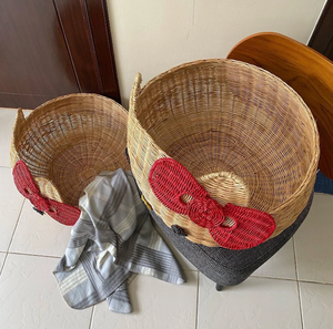 Panier rond en rotin Kitty meilleur prix pour enfants jouet panier de rangement pour chambre d'enfants - Product Image 5