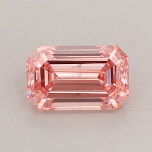 IGI 1.01 ct FV Pk Fancy Vivid Pink Emerald Cut Lab Grown Diamond Diamond VS2 Clarity pour bague de fiançailles ou fabrication de bijoux - Product Image 2