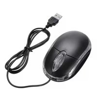 Souris optique filaire USB mini à LED rétroéclairée, 2 boutons, pour ordinateur portable/de bureau, modèle SJ-100, vente chaude