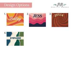 Fourre-tout perlé personnalisé, fourre-tout de mariage personnalisé, sac de perles florales, sac de mariage personnalisé, cadeau de demoiselle d'honneur, fourre-tout floral bleu, - Product Image 4