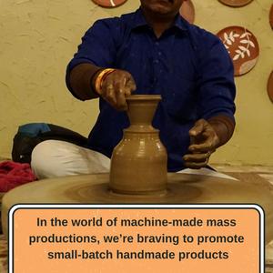 Ensaladera de cerámica ecológica pulida grande azul claro, diseño clásico para fiestas de utensilios de cocina-World Craft Impex - Product Image 4