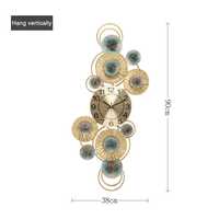 Reloj de Pared de Diseño con Hojas de Ginkgo Multicolores, Moderno, Funciona con Batería, Decoración Metálica para Sala de Estar, Pasillo, Boda, Hogar