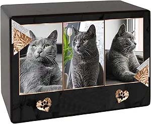Urnas de cremación de madera hechas a mano de estilo americano de alta calidad para cenizas de gatos y perros, urnas funerarias al por mayor para mascotas - Product Image 2