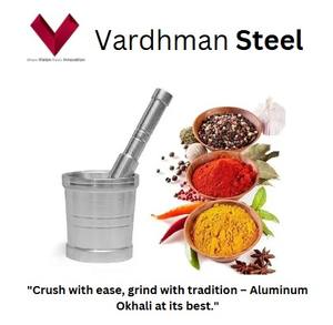 Okhali en aluminium de qualité supérieure, vente en gros, broyer facilement avec la tradition, mortier, bol à broyer, bol à pilon - Product Image 2