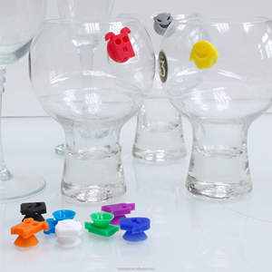 Silicone Suction Cup Wine Glass Charms Colorful Drink Identifier Tags <b>Bar</b> <b>Accessories</b> <b>for</b> <b>Bar</b> Party <b>Home</b> Events - Product Image 3