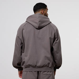 Sweat-shirt à capuche Boxy surdimensionné et survêtement en coton respirant de haute qualité OEM pour hommes - Product Image 4