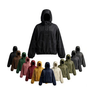 Sweat à capuche en polaire chaud d'hiver personnalisé OEM ODM avec cordon de serrage réglable, poche kangourou en polaire douce, logo imprimé à l'écran - Product Image 1