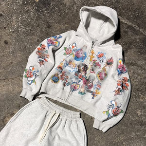 Nuevo Chándal de Terciopelo con Capucha y Pedrería para Hombre, 100% Algodón, Transpirable y Cómodo, Conjunto de Dos Piezas - Product Image 4