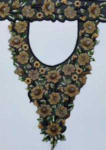 Handmade in India Elegant 3D Floral Appliques Embroidered Soft Tulle <b>Collar</b> Clothing Accessories Premium Patches - Product Image 5
