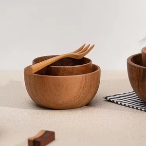 Tazón Japonés de Madera, Regalo de Ramadán, Tazón Natural Hecho a Mano para Servir, Especial para Eid, para Venta al por Mayor, Hoteles y Restaurantes - Product Image 3