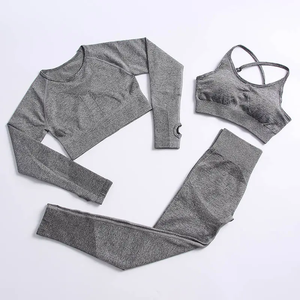 Conjunto Deportivo Mujer Fitness Breathable 3 Piece Workout Set Women Deportivos Para Mujeres Del Gym <b>Ladies</b> Gym Wear - Product Image 1