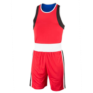 Chaleco de boxeo y kit corto 100% poliéster uniformes de boxeo unisex al por mayor uniforme de Kick Boxing personalizado liso - Product Image 5