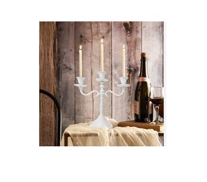 Candélabre simple de pièce maîtresse de bougeoir du cru 5 d'alliage métallique pour la table de pièce maîtresse de mariage - Product Image 3