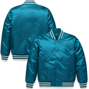 Chaqueta Varsity de Satén para Hombre, Nueva Colección de Invierno, Talla Grande, Personalizable en la Parte Delantera, Impermeable, Cortavientos, Gruesa, Estilo Urbano - Product Image 1