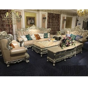 Stunning Silver Carved Tufted <b>Sofa</b> Set <b>Antique</b> Silver Polished <b>Sofa</b> Set for Home Classic Living Room Teak Wood 7 Seater <b>Sofa</b> Set - Product Image 1