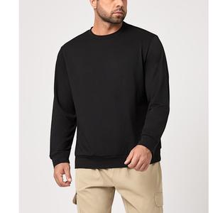 Suéter para hombre, sudadera ajustada, informal, deportiva, personalizada, OEM, costilla, dobladillo, prenda teñida, tejido de punto de poliéster y algodón de BD - Product Image 4
