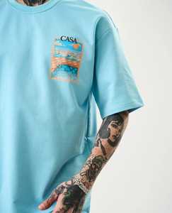 เสื้อยืดผู้ชายผ้าคอตตอนผ้าโพลีเอสเตอร์เสื้อยืดลำลองสไตล์สตรีทแวร์ดีไซน์ใหม่ - Product Image 3