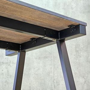 ACONCEPT HBAC017 Luxury Modern L-Shaped <b>Desk</b> 140cm Main Tabletop Steel Legs Melamine Wood Office Furniture Assembly Required - Product Image 6