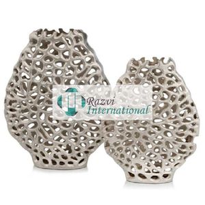 Diseño de diamante plateado Flor Alta metal aluminio fantasía decorativa boda decoración mesa floreros a bajo precio venta - Product Image 6