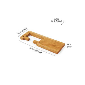 Porte-papier toilette en <span class=keywords><strong>bois</strong></span> avec étagère, porte-rouleau de papier toilette mural, rangement supplémentaire pour papier toilette - Product Image 2