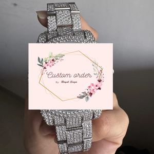 Factory Price Customized Iced Out VVS Moissanite 36MM Arabic Multi Color Dial <b>Watch</b> Luxury Diamond <b>Mechanical</b> <b>Watch</b> Women - Product Image 1