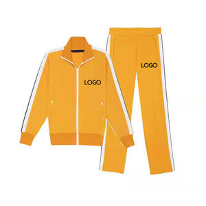 Muestra gratis de moda Casual logotipo personalizado cremallera chaqueta chándal hombres mujeres dos piezas ropa deportiva conjunto chándal - Product Image 1