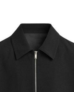 Chaqueta con Cierre Negra para Hombre, Chaqueta Clásica Informal, Abrigo Cálido y Elegante de Color Sólido, Tela Suave, Uso Diario, Chaqueta Ligera de Moda - Product Image 4