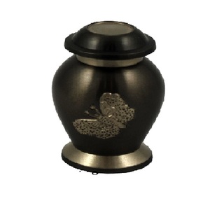 High Quality Brass Cremation <b>Keepsake</b> Urn With Gold Engraving And White Black Marble Finished For Human <b>Ashes</b>-Funeral Supply - Product Image 5