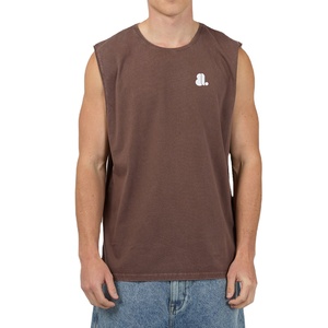 เสื้อกล้ามออกกำลังกายทรงเข้ารูปสำหรับผู้ชาย ผ้าถักคอตตอน/ใยไผ่ แห้งเร็ว ลายการ์ตูน สไตล์ไฮสตรีท - Product Image 1