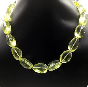 ลูกปัดเลมอนควอตซ์ธรรมชาติทรงเหลี่ยมสำหรับทำเครื่องประดับอัญมณี สร้อยคอ - Product Image 4