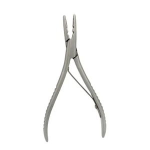 Pince à cheveux en acier inoxydable argenté de qualité 7 pouces avec deux trous, outils de retrait des extensions de cheveux en kératine - Product Image 3