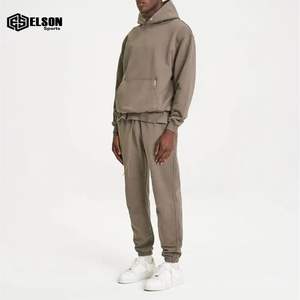Nouvel arrivage Ensemble pull à capuche surdimensionné et pantalon de survêtement à prix de gros survêtement délavé à l'acide pour hommes - Product Image 1