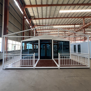 Casa Espandibile Elevata di 40 Piedi con Tetto Inclinato e Padiglione, Tre Camere da Letto, Un Bagno, <span class=keywords><strong>Finestre</strong></span> a Tutta Altezza in Vetro - Product Image 2