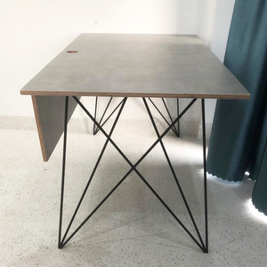 Minimalist Pine Wood <b>Desk</b> 140x80cm Powder-Coated Iron Legs BGD68062 - Product Image 4