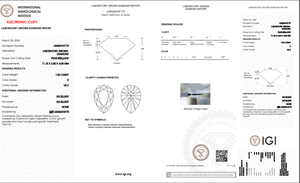 Diamant de laboratoire 1.83 ct coupé en poire certifié IGI E Color VS2 Clarity Lab-Stone - Product Image 5